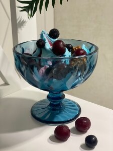 Креманка для мороженого из цветного стекла Ромб, 6 шт. (цвет в ассортименте)